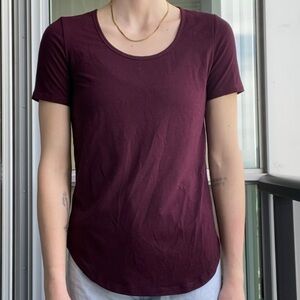 Simple Joe Fresh Crew Burgundy T-Shirt